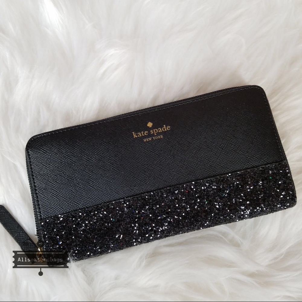 Kate spade Neda Greta Court Black Glitter Wallet - Picture 3 of 3